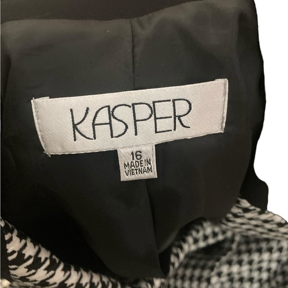 Kasper Vintage Houndstooth Blazer- Black and White-Deadstock-NWT! - Picture 5 of 7